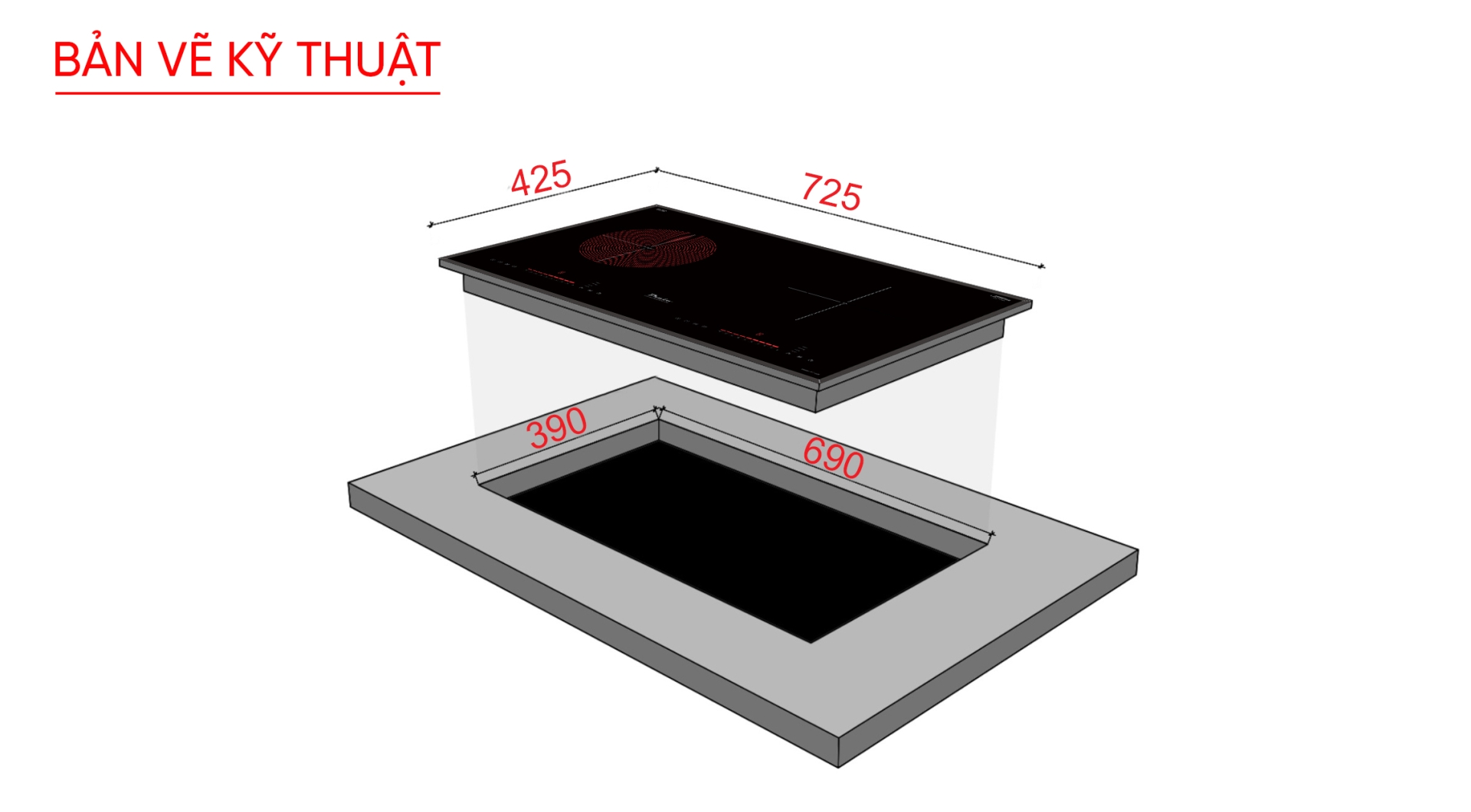 Bếp 1 từ 1 hồng ngoại Model: PT-028.E